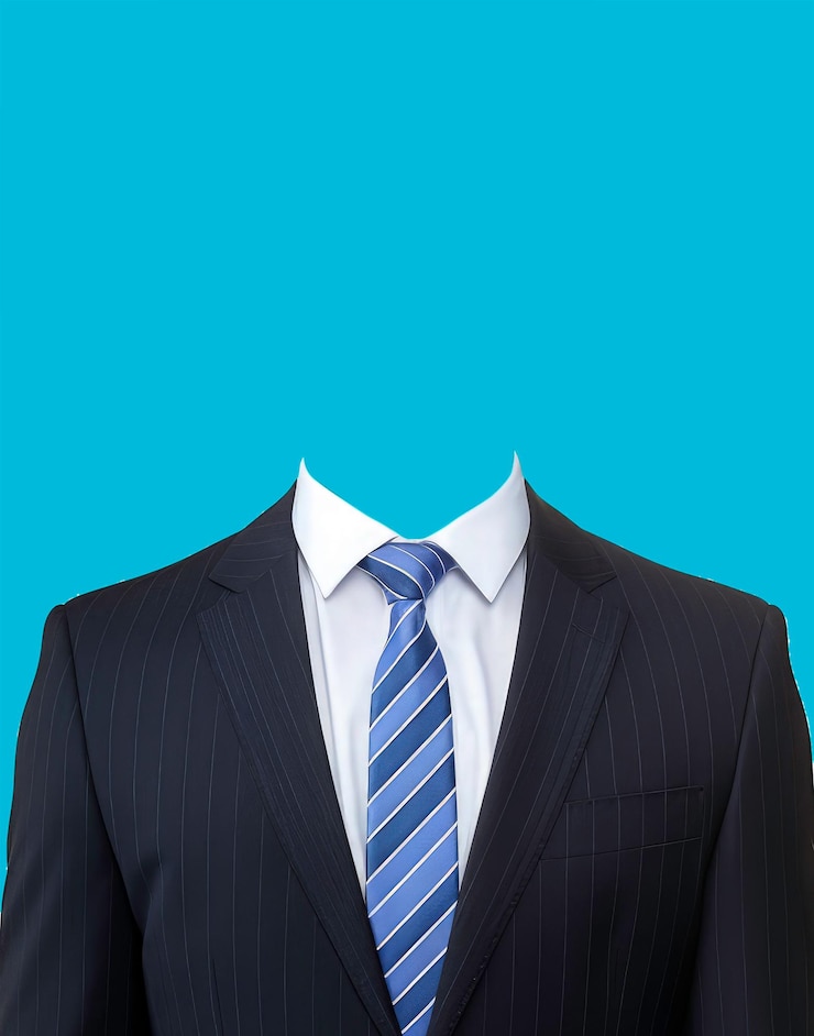 PSD modelo de fato com foto formal ou foto de passaporte