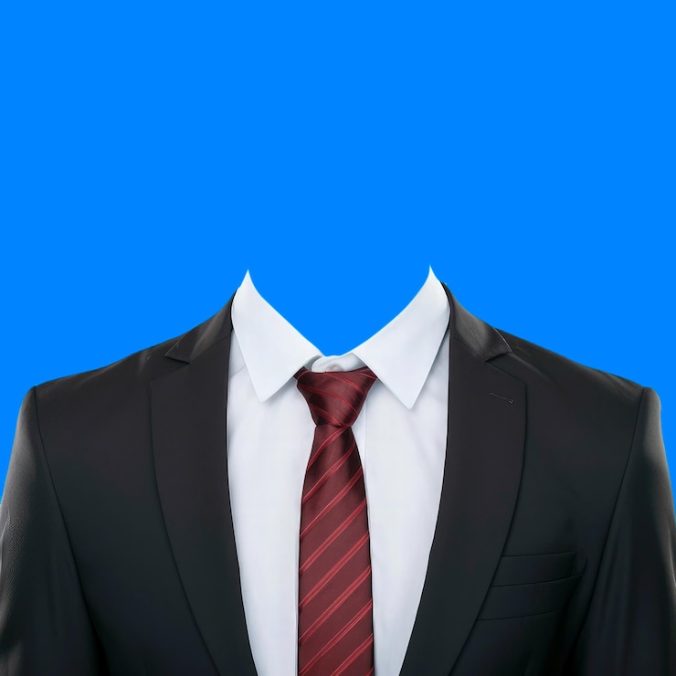 PSD modelo de fato com foto formal ou foto de passaporte