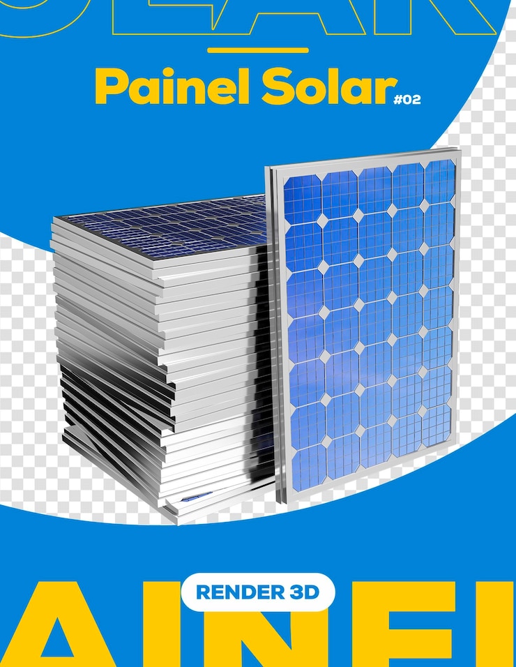PSD modelo de feed de banner de mídia social de energia solar psd português brasileiro