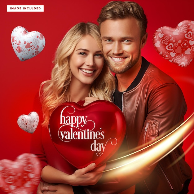 Modelo de feed de mídia social Feliz Dia dos Namorados com muito amor