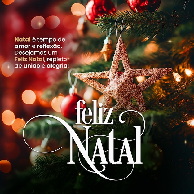 PSD modelo de feed de mídia social feliz natal