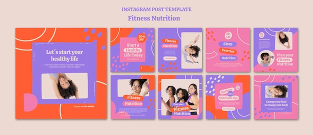 Modelo de fitness de design plano