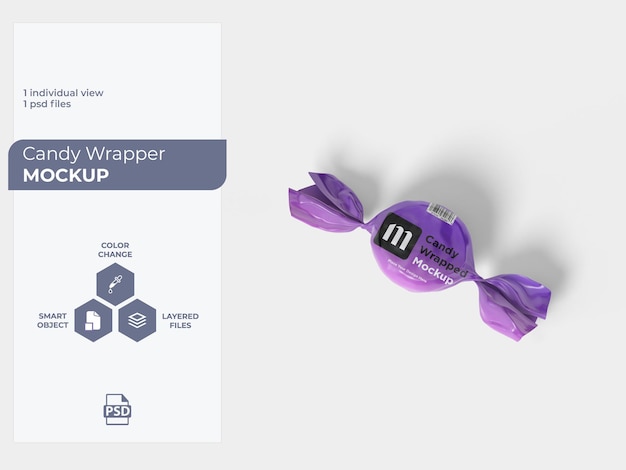 Modelo de folha e envoltório de doces