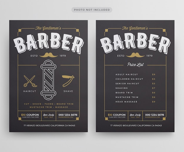 Modelo de Folheto - barbearia