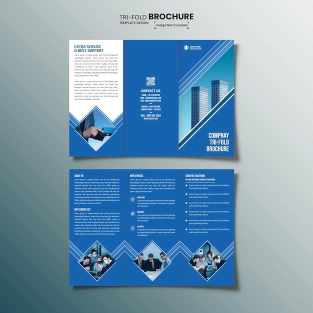 PSD modelo de folheto corporativo com três dobras de negócios criativos
