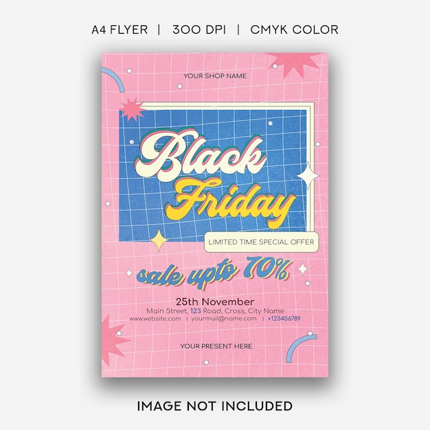 Modelo de folheto de compras Black Friday