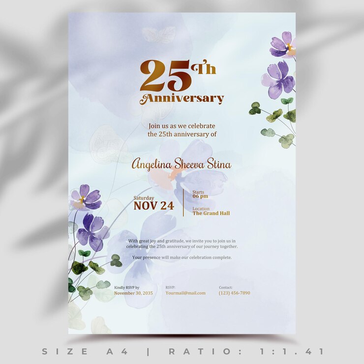 PSD modelo de folheto de convite para festa de aniversário