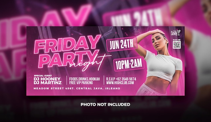 PSD modelo de folheto de evento de festa de dj night club ou banner de site em psd