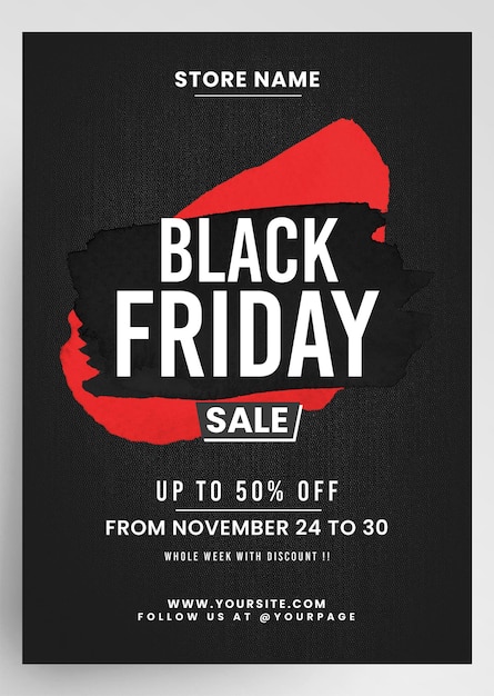 Modelo de Folheto de Evento de Venda da Black Friday
