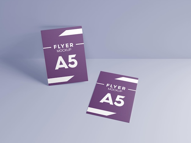 Modelo de folheto de maquete A5 Style 2