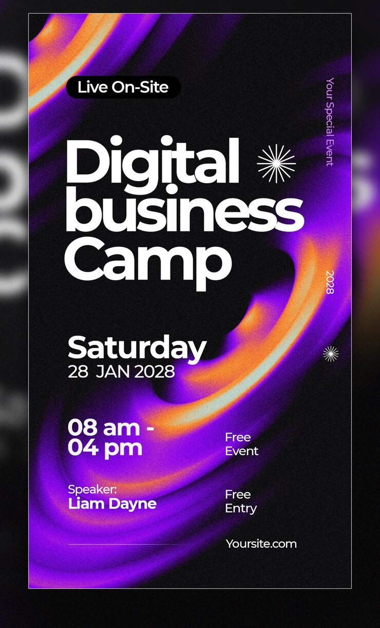 PSD modelo de folheto de negócios de webinar digital