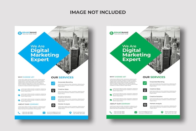 Modelo de folheto moderno para agência de marketing digital