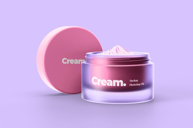 Modelo de frasco de creme