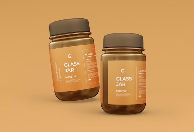 Modelo de frasco de vidro para embalagem e apresentação de produtos