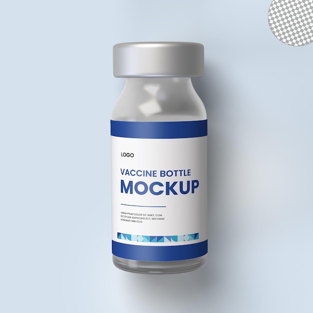 Modelo de frascos de vidro transparentes para injecções de vacinas