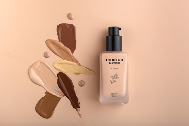 Modelo de fundação de cosméticos