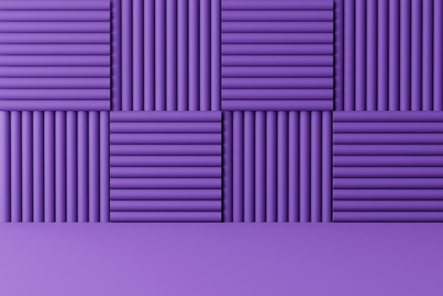 Modelo de fundo de produto de espuma acústica 3D design roxo psd