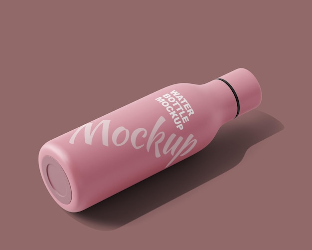 Modelo de garrafa de água rosa