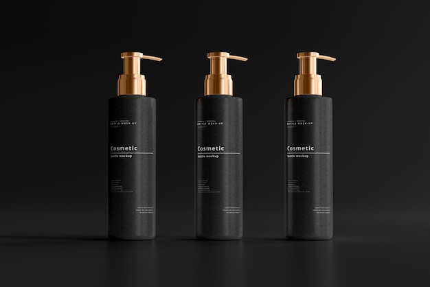 Modelo de garrafa de bomba cosmética