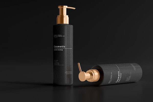 Modelo de garrafa de bomba cosmética