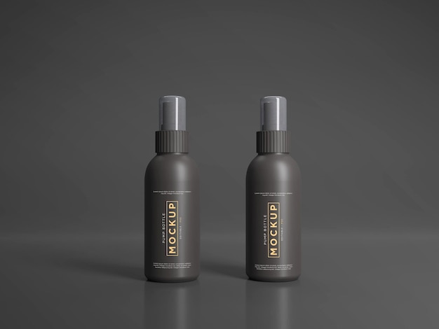 Modelo de garrafa de bomba cosmética
