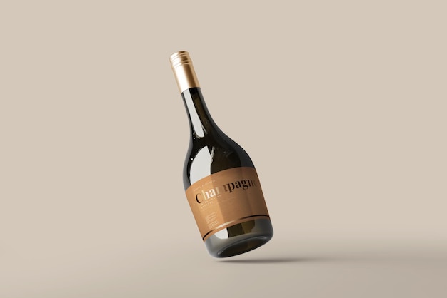 Modelo de garrafa de champanhe