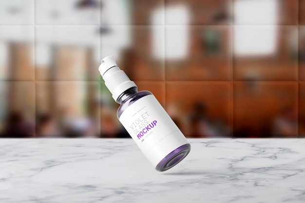 Modelo de garrafa de pulverização de cosméticos