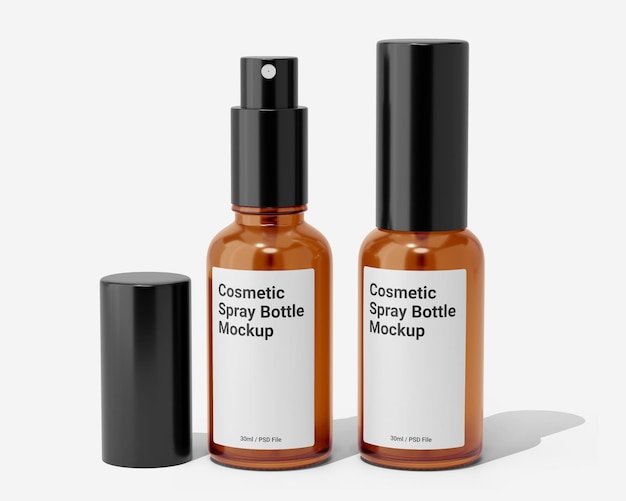 Modelo de garrafa de spray cosmético