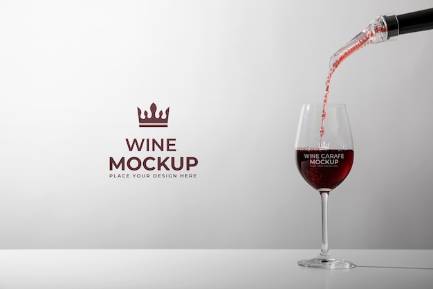 PSD modelo de garrafa de vidro para vinho