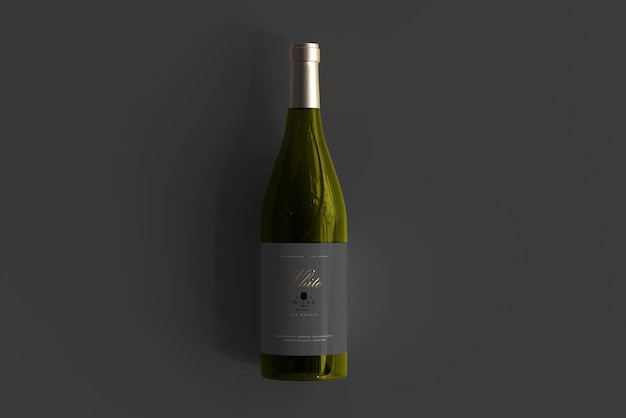 Modelo de garrafa de vinho branco