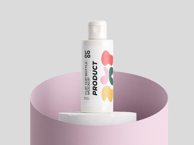 Modelo de garrafa para produtos cosméticos