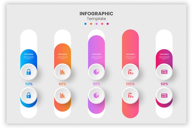 modelo de gráfico de design de infografia porcentagem de estatísticas