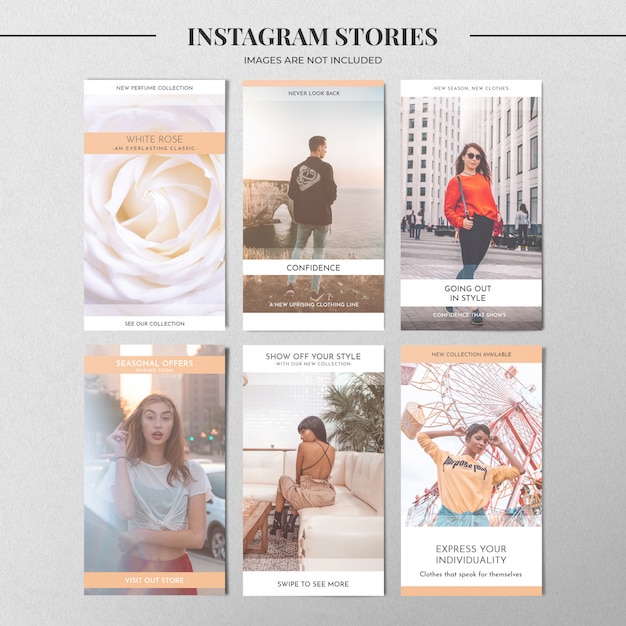 Modelo de história de Instagram pastel