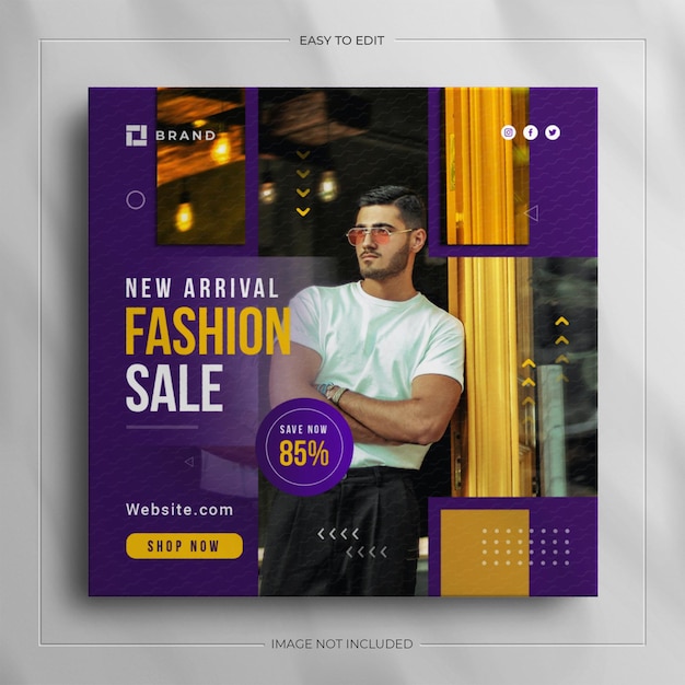 Modelo de história de moda masculina para instagram