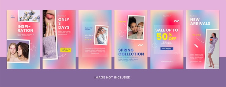 PSD modelo de história do instagram de amante vol2