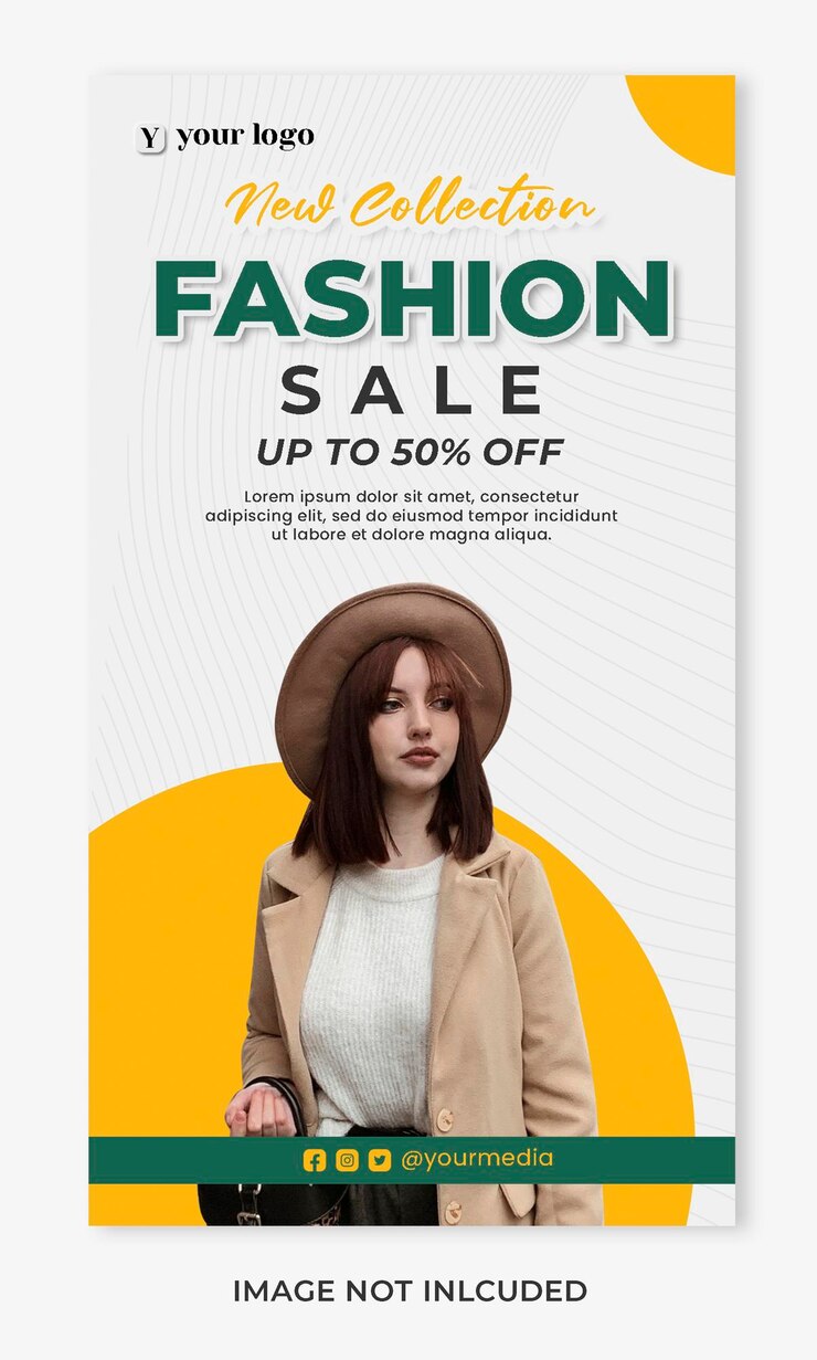 PSD modelo de história do instagram de estilo de banner de venda especial de moda