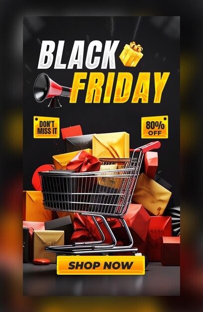 Modelo de história do instagram e facebook para venda na black friday