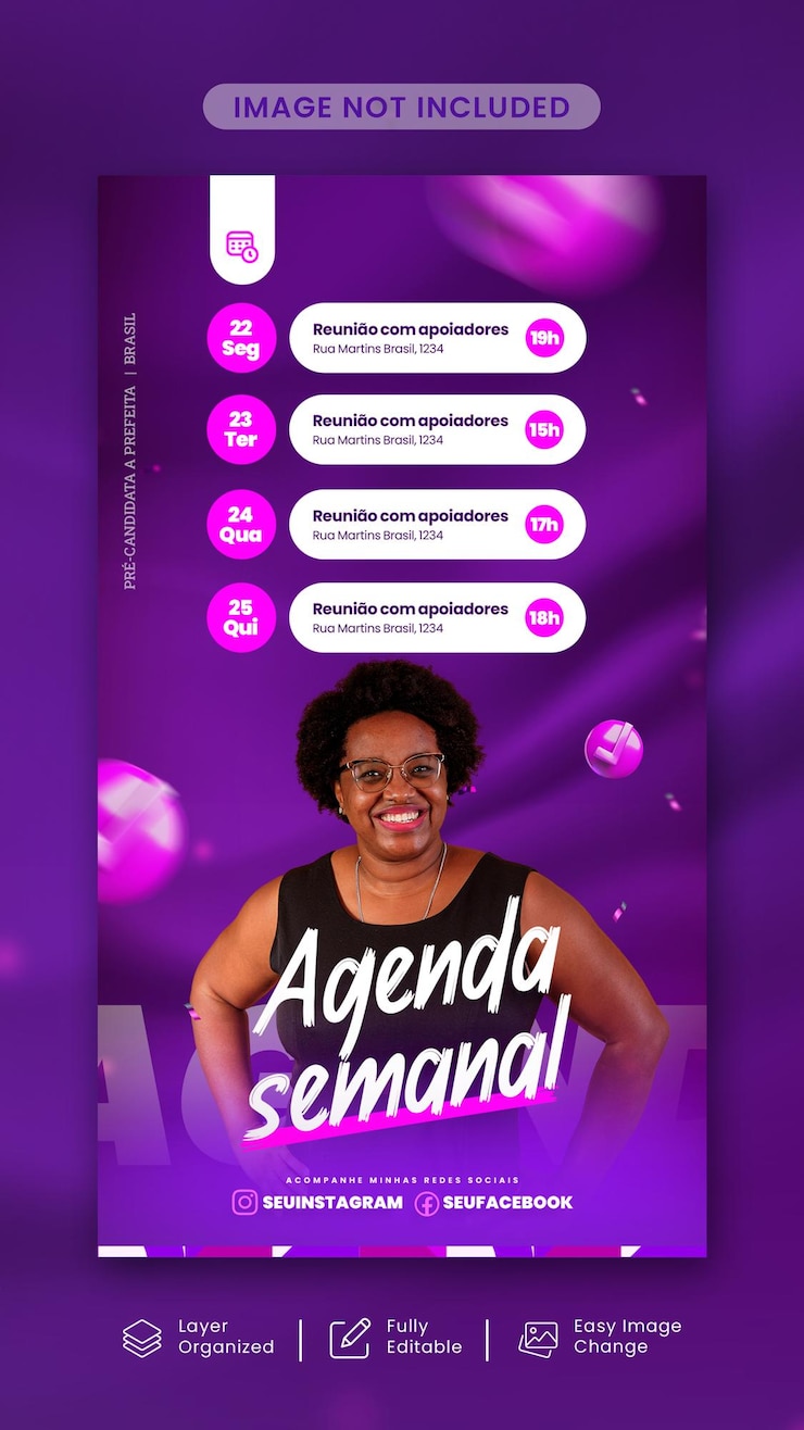 PSD modelo de história do psd campanha política no brasil horário semanal