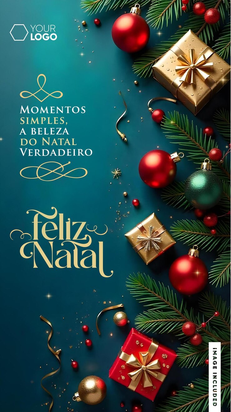 PSD modelo de histórias de natal feliz para todos