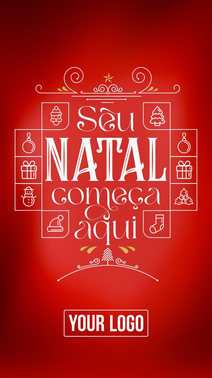 PSD modelo de histórias de redes sociais o seu natal começa aqui