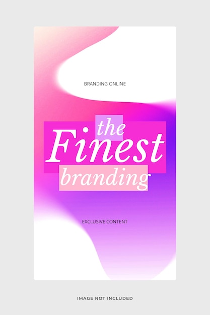 Modelo de histórias do Instagram com design PSD de efeito gradiente