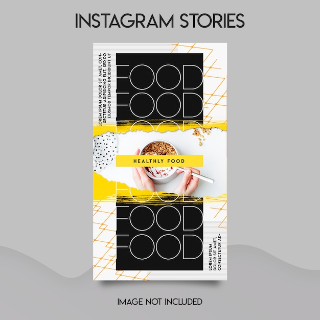 Modelo de histórias do instagram de alimentos