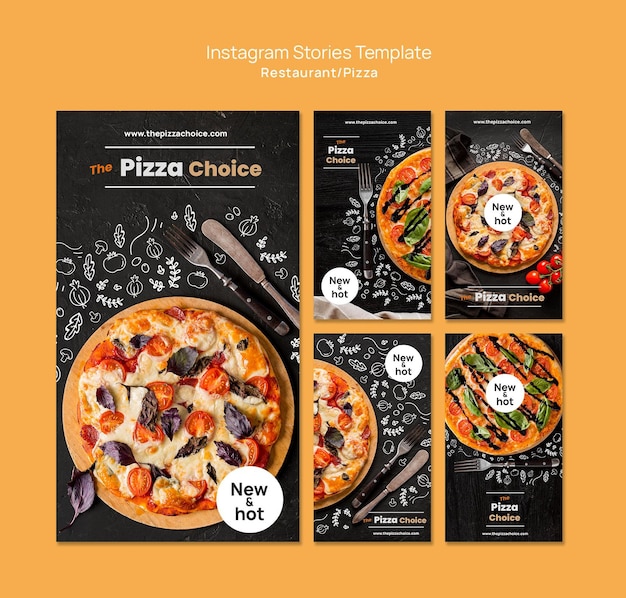 Modelo de histórias instagram de pizzarias