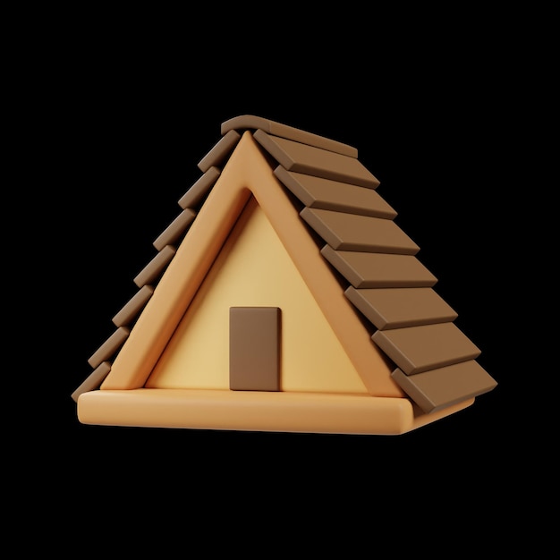 Modelo de ícone PNG de aventura 3D e acampamento