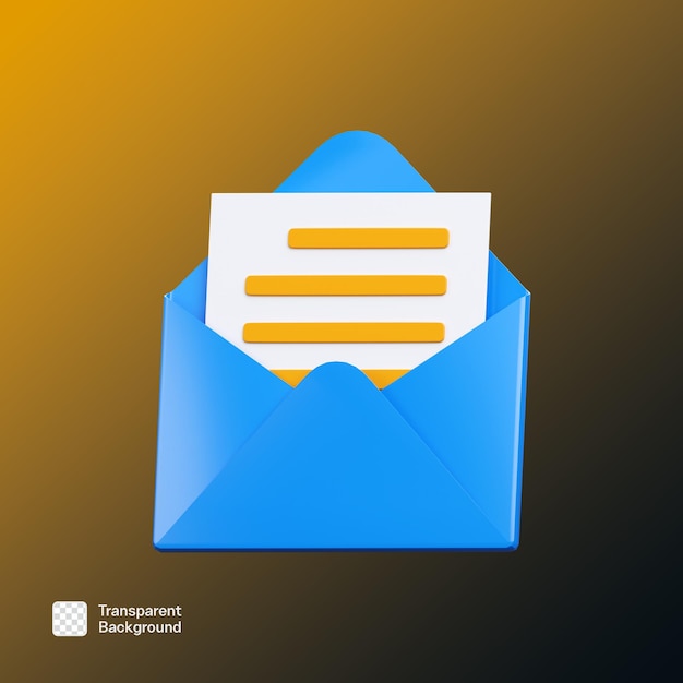 Modelo de ícone PNG de comunicação 3D