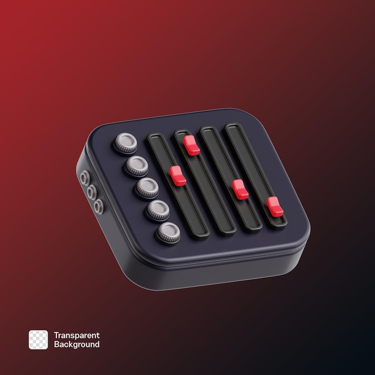 PSD modelo de ícone png do podcast studio 3d