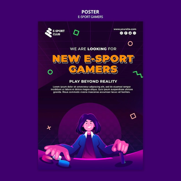 Modelo de impressão de jogos de e-sport