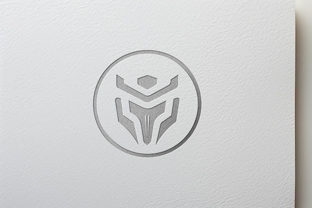 Modelo de impressão de letras do logotipo em superfície de papel