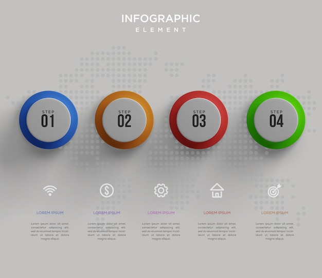 Modelo de infográfico, fluxo de trabalho, gráfico de processo, vetor de design de infográficos de linha do tempo pode ser usado para layout de fluxo de trabalho, diagrama, relatório anual