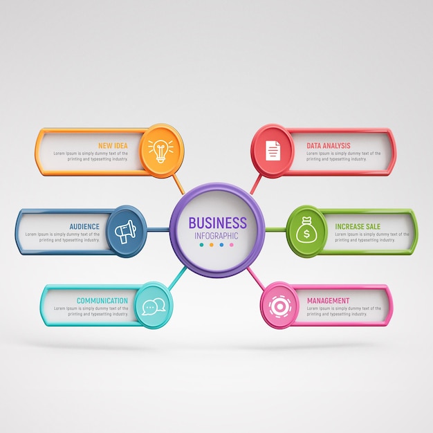 Modelo de Infográficos de Negócios 3D